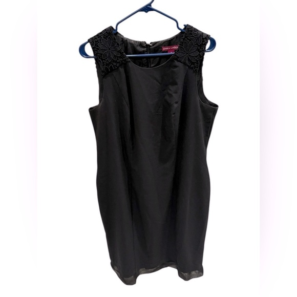 JESSICA LONDON TANK DRESS LACE SHOULDERS COCKTAIL SIZE 16 - Picture 1 of 3